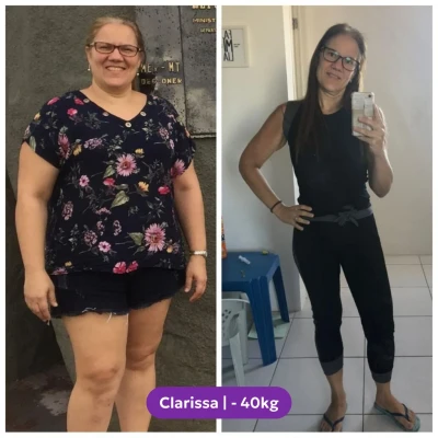 Clarissa perdió 40 kg